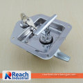Heavy Duty Truck or Trailer Flush Mount Polished Stainless Steel Key-Locking Recessed Trailer Door Handle Lock